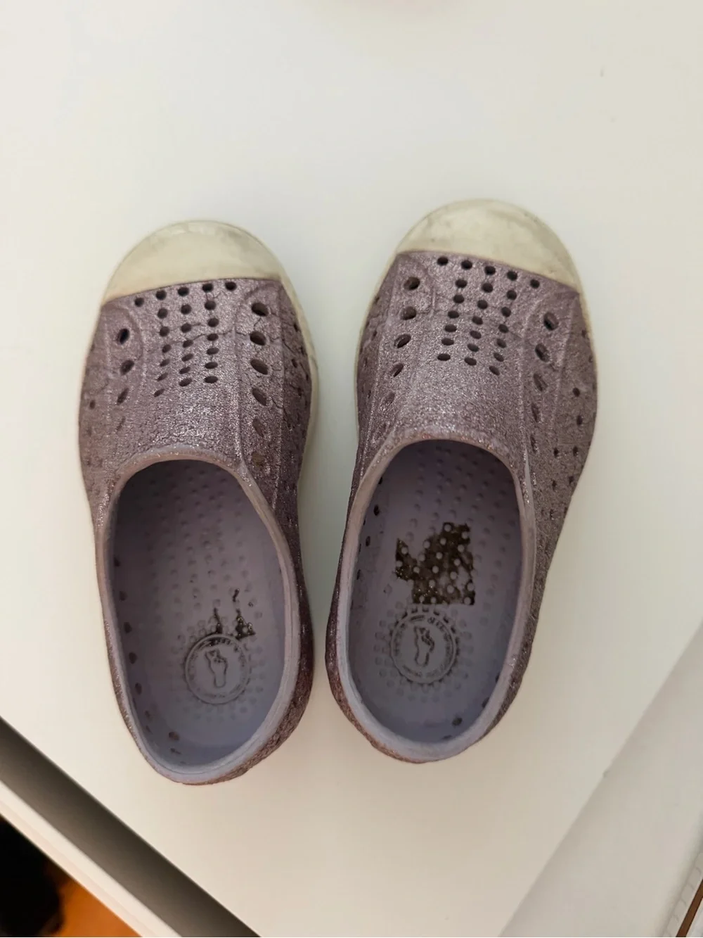Natives - Glitter Slip-On Water-Friendly Shoes - Lavender